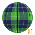 Green Blue And White Tartan Print Basketball