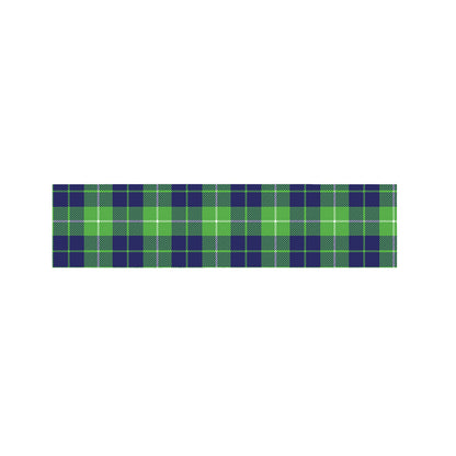 Green Blue And White Tartan Print Bed Runner
