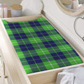 Green Blue And White Tartan Print Changing Pad Cover
