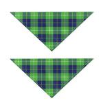 Green Blue And White Tartan Print Dog Bandana