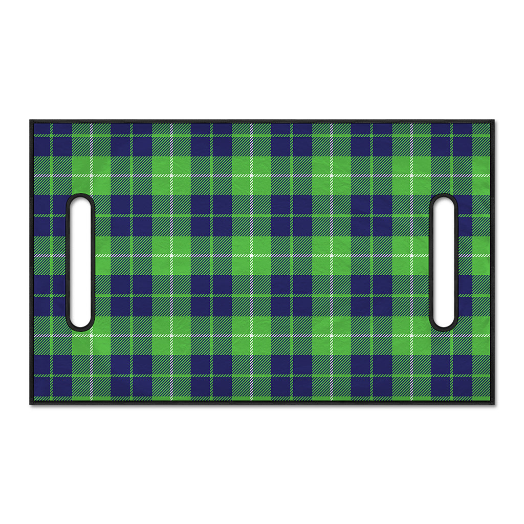 Green Blue And White Tartan Print Golf Cart Seat Cover