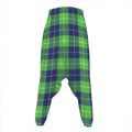 Green Blue And White Tartan Print Hammer Pants