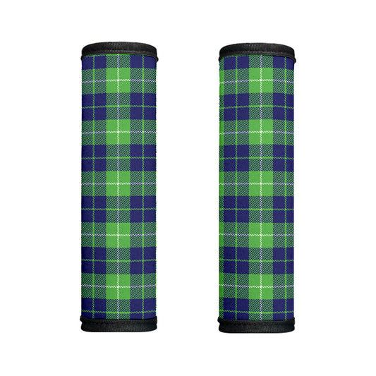 Green Blue And White Tartan Print Handle Covers