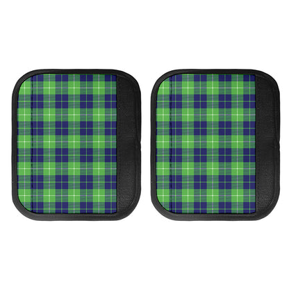 Green Blue And White Tartan Print Handle Covers