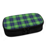Green Blue And White Tartan Print Insulin Cooler Travel Case
