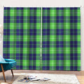 Green Blue And White Tartan Print Pencil Pleat Curtains