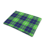 Green Blue And White Tartan Print Pet Cooling Mat Cover