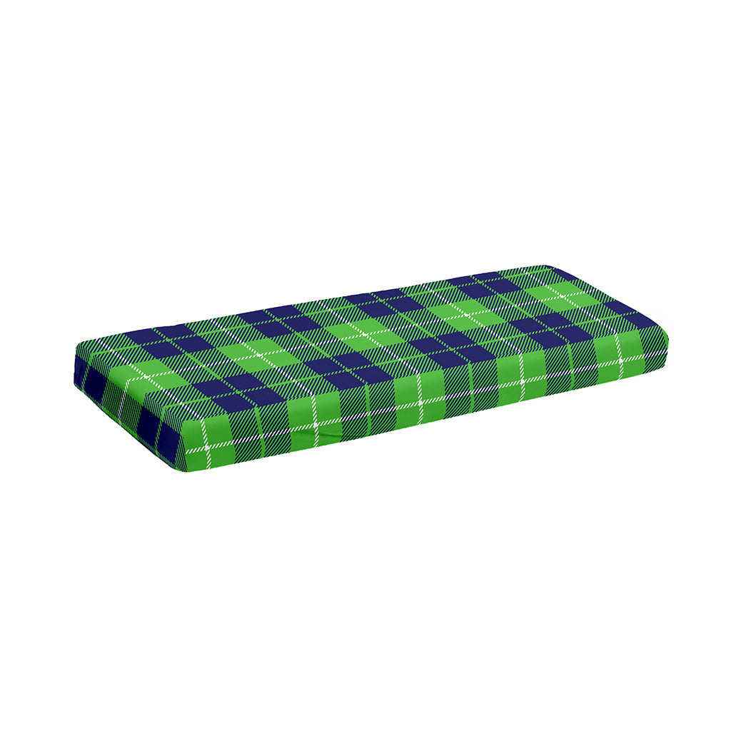 Green Blue And White Tartan Print Piano Keyboard Cover