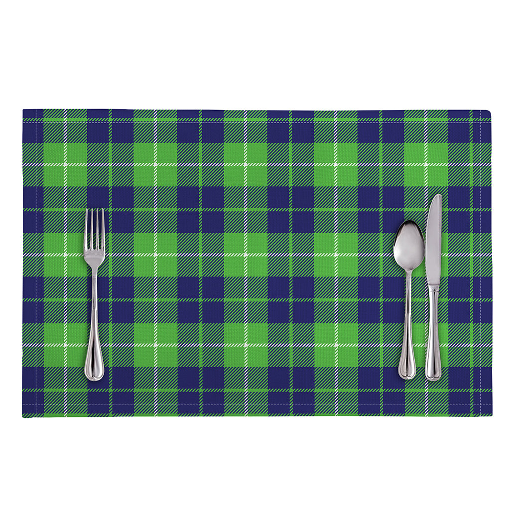 Green Blue And White Tartan Print Placemat