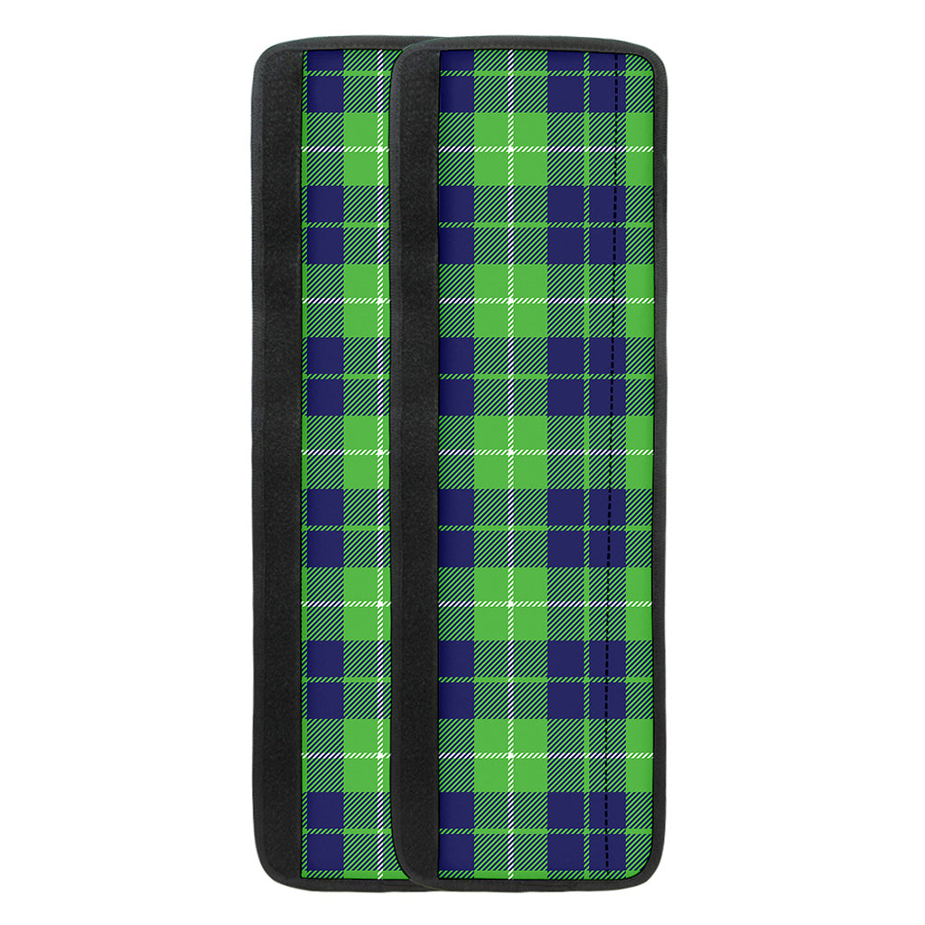 Green Blue And White Tartan Print Refrigerator Handle Covers