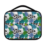 Green Blue Flowers Skull Pattern Print Classic Bible Case