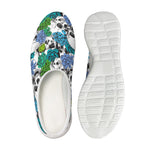 Green Blue Flowers Skull Pattern Print Mesh Casual Shoes