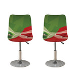Green Bull And Red Bear Stock Print Bar Stool Covers
