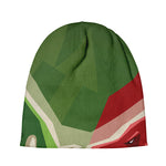 Green Bull And Red Bear Stock Print Beanie