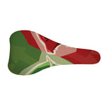 Green Bull And Red Bear Stock Print Bicycle Seat Cover