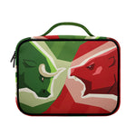 Green Bull And Red Bear Stock Print Briefcase Bible Bag