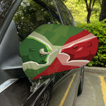 Green Bull And Red Bear Stock Print Car Side Mirror Covers