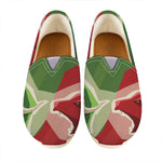 Green Bull And Red Bear Stock Print Casual Shoes