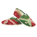 Green Bull And Red Bear Stock Print Casual Shoes