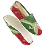 Green Bull And Red Bear Stock Print Casual Shoes