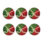 Green Bull And Red Bear Stock Print Coaster Set