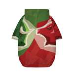 Green Bull And Red Bear Stock Print Dog Zip Up Hoodie