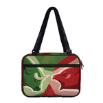 Green Bull And Red Bear Stock Print Double Strap Bible Bag
