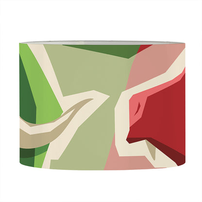 Green Bull And Red Bear Stock Print Drum Lamp Shade