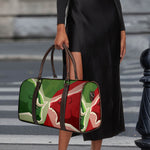 Green Bull And Red Bear Stock Print Duffle Bag