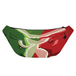 Green Bull And Red Bear Stock Print Fanny Pack