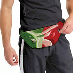 Green Bull And Red Bear Stock Print Fanny Pack