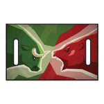 Green Bull And Red Bear Stock Print Golf Cart Seat Cover