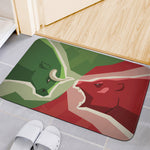 Green Bull And Red Bear Stock Print Indoor Door Mat