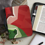 Green Bull And Red Bear Stock Print Leather Bible Cover