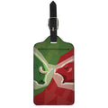Green Bull And Red Bear Stock Print Luggage Tag