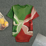 Green Bull And Red Bear Stock Print Men's Bodysuit