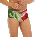 Green Bull And Red Bear Stock Print Men's Briefs