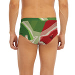 Green Bull And Red Bear Stock Print Men's Briefs