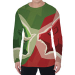 Green Bull And Red Bear Stock Print Men's Long Sleeve T-Shirt