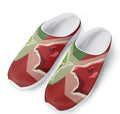 Green Bull And Red Bear Stock Print Mesh Casual Shoes