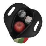 Green Bull And Red Bear Stock Print Neoprene Lunch Bag