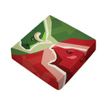 Green Bull And Red Bear Stock Print Outdoor Seat Cushion Cover