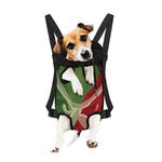Green Bull And Red Bear Stock Print Pet Carrier Backpack