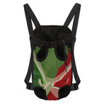Green Bull And Red Bear Stock Print Pet Carrier Backpack