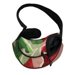 Green Bull And Red Bear Stock Print Pet Sling Carrier