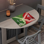 Green Bull And Red Bear Stock Print Placemat