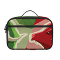 Green Bull And Red Bear Stock Print Portable Lunch Bag