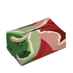 Green Bull And Red Bear Stock Print Rectangle Tissue Box Cover