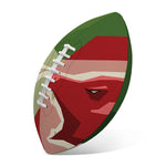 Green Bull And Red Bear Stock Print Rugby Ball