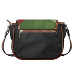 Green Bull And Red Bear Stock Print Saddle Bag